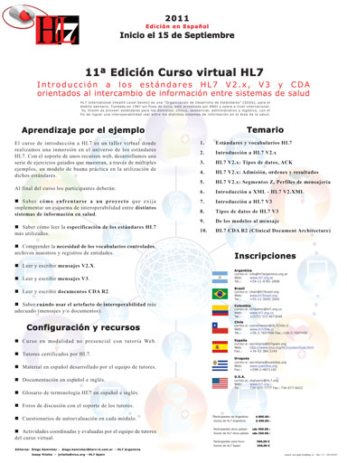 11ª Edición Curso virtual HL7