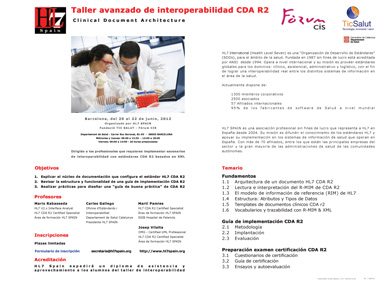 HL7_TallerAvInteroperapCDAR2_TICSALUT2012