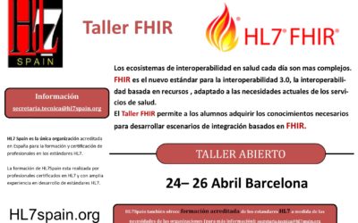 Taller FHIR 24-26 abril BARCELONA