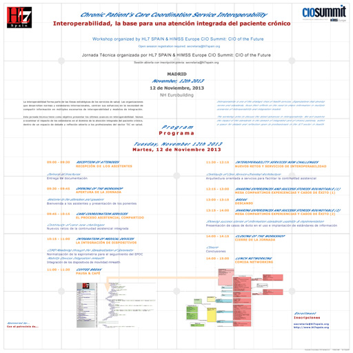 Jornada Técnica organizada por HL7 SPAIN & HIMSS Europe CIO Summit