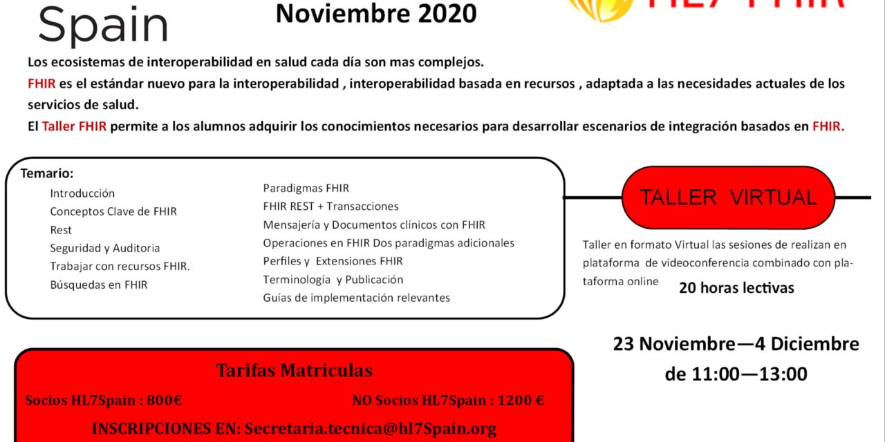 Taller FHIR Noviembre 2020