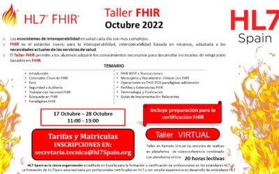 Convocatoria Taller FHIR Octubre 2022