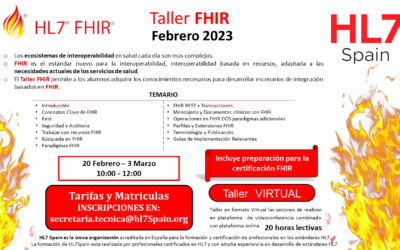 Convocatoria Taller FHIR Febrero 2023